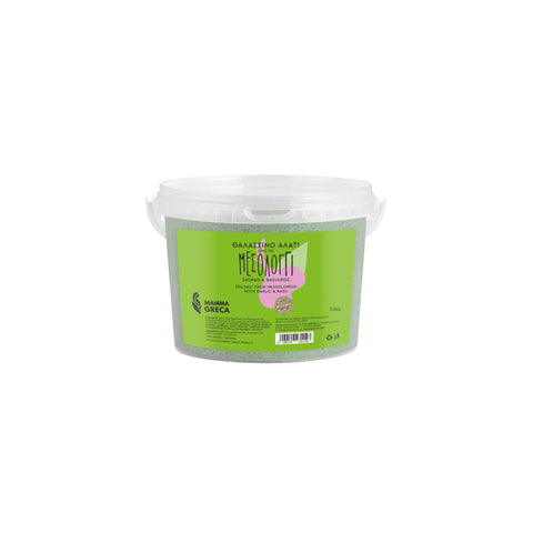 Mamma Greca Αλάτι Μεσολογγίου με Σκόρδο & Βασιλικό 2,5 kg. | Trofodotiki